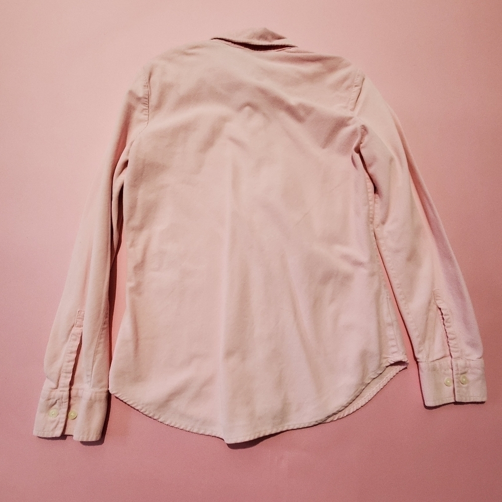Eddie Bauer Light Pasetel Spring Long Sleeve Corduroy Button Up Top - Picture 6 of 6